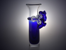 Blue Crystal Flower Vase