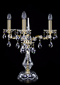 Brass Maria Theresa Crystal Lamp
