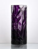 Crystal Iris Barrel Vase