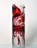 Crystal Flamingo Vase