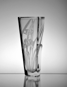 Crystal Iris Vase