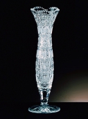 Footed Czech Crystal Vase