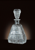Hand Cut Crystal Tapered Decanter