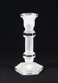 Pressed Crystal Matted Candlestick