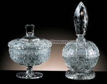 Crystal Glass Footed Box