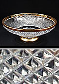 Gold Painted Crystal Bowl