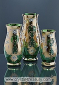 Green Enameled Sack Vase