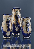 Blue Enameled Sack Vase