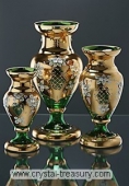 Green Heart High Enamel Vase