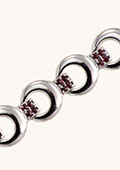 Silver Garnet Bracelet